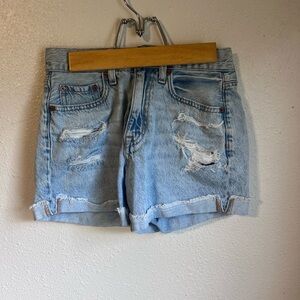 Aeropostale Light Blue Ripped Jean Shorts